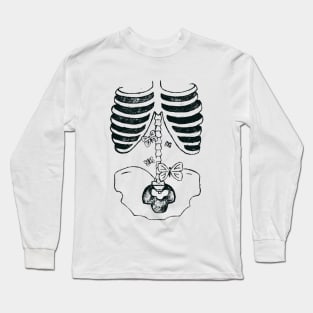 Skeleton and butterflies Long Sleeve T-Shirt